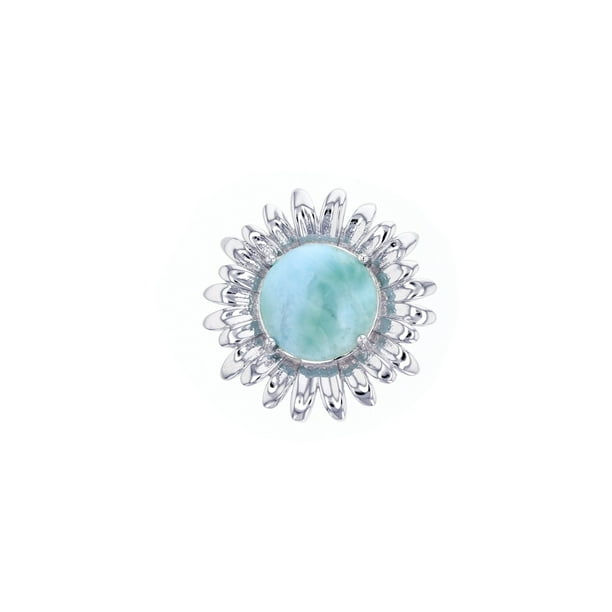 Tropical USA Sterling Silver Larimar Cute Heart Necklace Pendant with 18 Box Chain Tropical USA Sterling Silver Larimar Cute Heart Necklace Pendant with 18 Box Chain